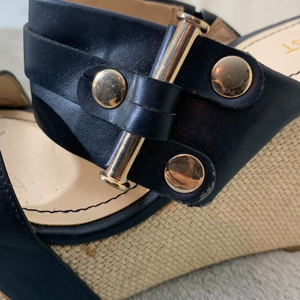 Nine West Lara Slides Wedge Sandal SIZE 8.5